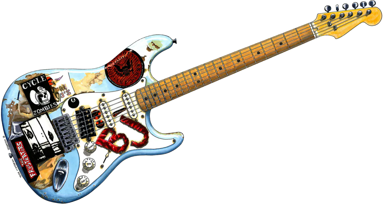 Blaue Stratocaster